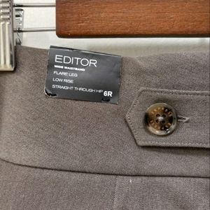 Express Editor Wide Waistband Flare Leg Dress Pants Size 6 Regular